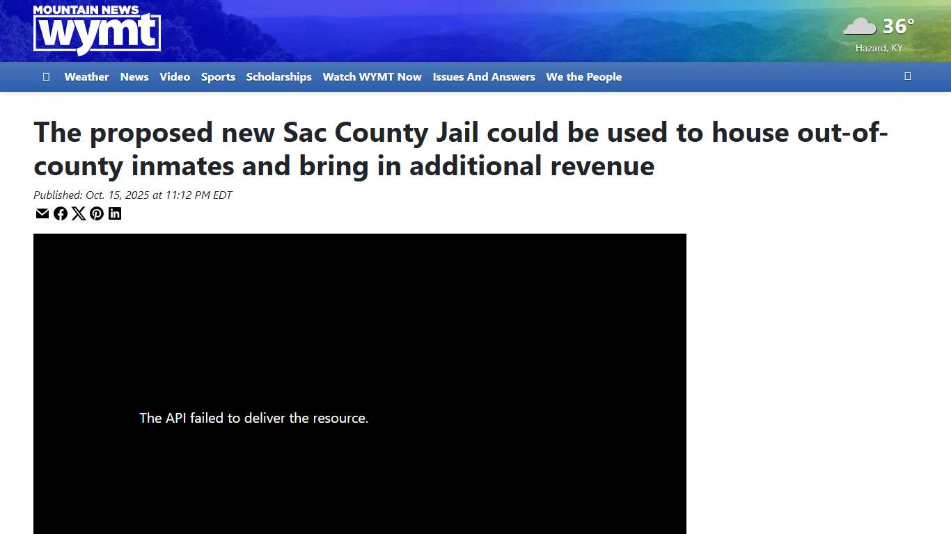 The proposed new Sac County Jail could be used to house out-of-county inmates and bring in additional revenue